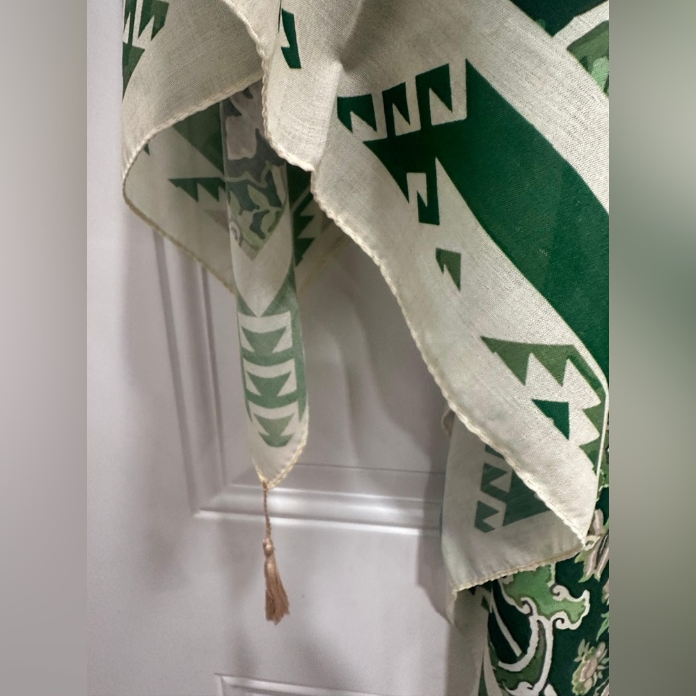New floral cotton square scarf 52”x52” - Picture 2 of 3